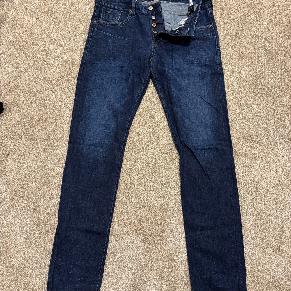 Scotch & Soda Blue Slim Jeans with Classic Indigo Wash